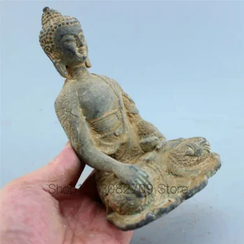 Eski Antika sanat Halk Kültürü bronz Buda heykeli Sakyamuni Dilek U Servet - Görüntü 1  