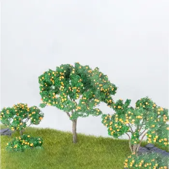 Çok boyutlu Minyatür Meyve Ağaçları DIY Peri Bahçe Gerçekçi Sahne Modeli Savaş Oyunu Dekorasyon Aksesuarları Simülasyon Ağacı Heykelcik - Görüntü 2  