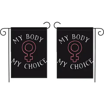 Vücudum Seçimim Bahçe Bayrağı Vücudum Seçimim Feminist Bayrak Yenilik Pro Seçim Bayrağı Çift Taraflı Bahçe Afiş Çim Yard İçin - Görüntü 2  
