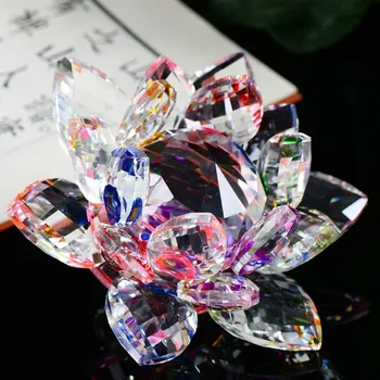 Kristal Kuğu Lotus Kristal Cam Şekil Paperweight Süs Feng Shui Dekor Koleksiyonu Süs Feng Shui Dekor Koleksiyonu - Görüntü 2  