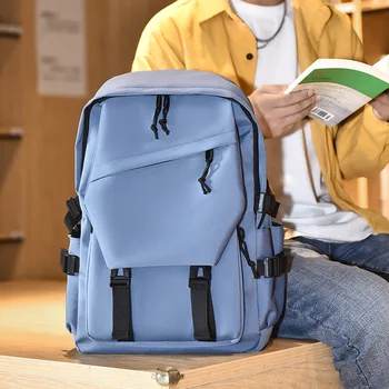 Geestock erkek Sırt Çantası Su Geçirmez Kolej Laptop Sırt Çantası Unisex Oxford Seyahat Çantası Dizüstü Sırt Çantaları Çoklu Cep okul çantası - Görüntü 2  