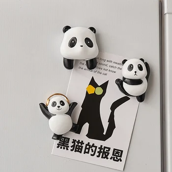 Panda buzdolabı mıknatısı Sevimli Ev Dekor Hayvan Manyetik Süsler Kawaii Buzdolabı dekorasyon çıkartmaları Mutfak Aksesuarları - Görüntü 1  
