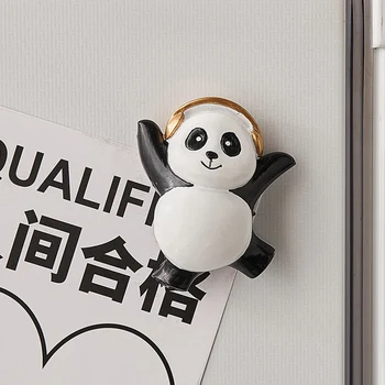 Panda buzdolabı mıknatısı Sevimli Ev Dekor Hayvan Manyetik Süsler Kawaii Buzdolabı dekorasyon çıkartmaları Mutfak Aksesuarları - Görüntü 2  
