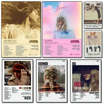 Modern Taylor-Swift Hit Müzik Posteri Klasik Serisi Albümü Sevgilisi Tuval Boyama HD Baskı Duvar sanat resmi Oturma Odası Ev Dekor - Görüntü 1  