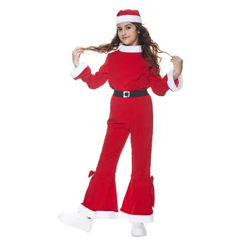 Yeni Noel çocuk Kostümleri Noel Erkek ve Kız Takım Elbise Cosplay Parti Performans Kostümleri Sahne - Görüntü 2  