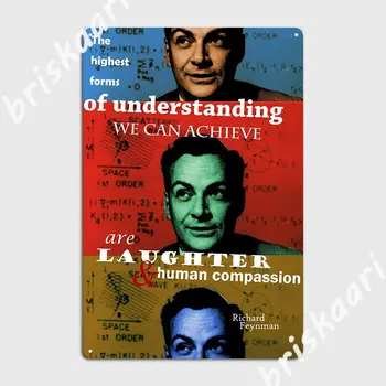 Richard Feynman 2 Poster Metal Plak Duvar Mağara Pub Garaj Kişiselleştirilmiş Duvar Plak Tabela Posteri - Görüntü 1  