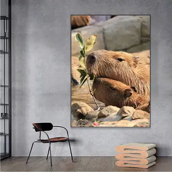 Kawaii Capybara Film Yapışkan Posterler Whitepaper Baskılar Posterler Sanat Çıkartmalar duvar tablosu - Görüntü 2  
