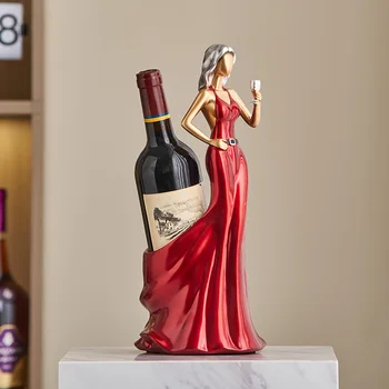 Retro Ev Aksesuarları Odası Dekor Şarap Rafı Koleksiyon Figürler İç Bar Minyatürleri El Sanatları Masaüstü Süsler Hediyeler - Görüntü 1  