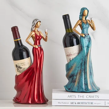 Retro Ev Aksesuarları Odası Dekor Şarap Rafı Koleksiyon Figürler İç Bar Minyatürleri El Sanatları Masaüstü Süsler Hediyeler - Görüntü 2  