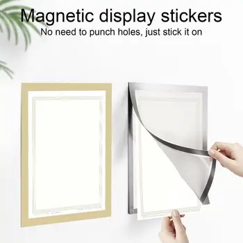 Manyetik Resim Çerçevesi İş Lisans Ekran Sticker Kendinden Yapışkanlı Ücretsiz Delme Posteri Duvar Sticker Ödül Sertifikası - Görüntü 1  