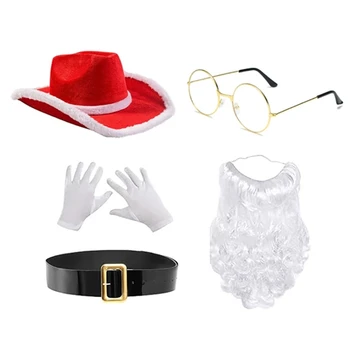 Cowgirl şapka ve gözlük Bandana Cadılar Bayramı rol oynamak Noel partisi için ayarla - Görüntü 1  
