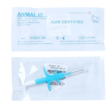 Hayvana özel implante edilebilir çip 2. 12x12mm pet çip hayvan çip pet implant çip pet çip ISO11784 şırınga çip - Görüntü 1  