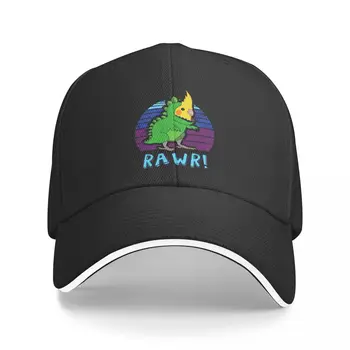 HAM Estetik Vaporwave Dinozor Hayvan Papağan Papağanının Doodle Açık Kap Güneşlik Hip Hop Kapaklar kovboy şapkası Doruğa Şapka - Görüntü 1  