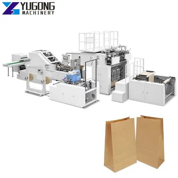 2023 YG Sıcak Ekipman Mini Düz Kare Alt Taşıma Gıda Otomatik Kağıt torba yapma makinesi Kraft kağıt torba Baskı Makineleri - Görüntü 1  
