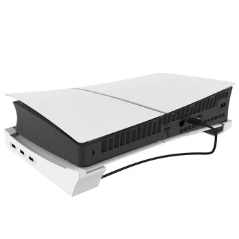 Için PS5 Slim Konsol Yatay Standı Organizatör 4 USB Bağlantı Noktaları Çok Fonksiyonlu Ve Kullanışlı Oyun Konsolu Aksesuarları - Görüntü 2  
