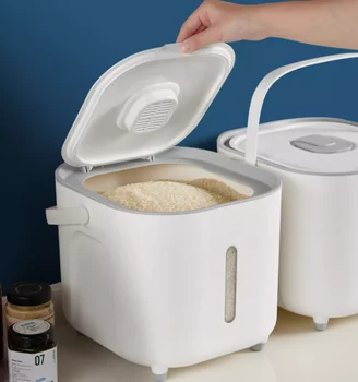 Pirinç saklama kutusu Böcek Geçirmez Nem Geçirmez Mühürlü Plastik Basın Japon Ev 5.10 kg 0 Gıda Sınıfı Un Pirinç Kavanoz Pirinç Kutusu - Görüntü 1  