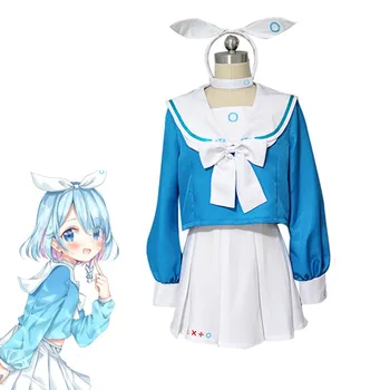 Oyun Mavi Arşiv Arona Denizci Elbisesi Jk Üniforma Anime Cosplay Kostüm Mavi Üst Etek Takım Elbise Kız parti giysileri Cadılar Bayramı Kostüm - Görüntü 2  