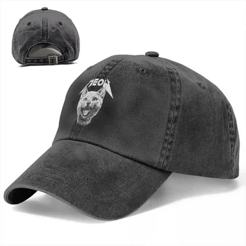 Yıkanmış erkek beyzbol şapkası Miyav Kamyon Şoförü Snapback kovboy şapkası s Baba Şapka Ağır Zihinsel Kedi Meme Golf Şapkaları - Görüntü 2  