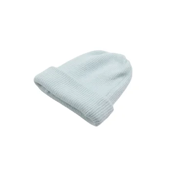 Kış şapka olmadan ağız kap Şeker renkli tavşan saç moda unisex kazak şapka peluş sıcak örgü şapka Baotou şapka - Görüntü 1  