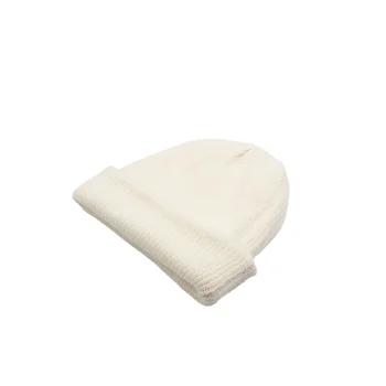Kış şapka olmadan ağız kap Şeker renkli tavşan saç moda unisex kazak şapka peluş sıcak örgü şapka Baotou şapka - Görüntü 2  