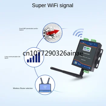 WiFi Seri Sunucu 2 Yönlü RS485 WiFi Ethernet RJ45 Ağ Bağlantı Noktası Endüstriyel Modbus RTU / TCP - Görüntü 2  