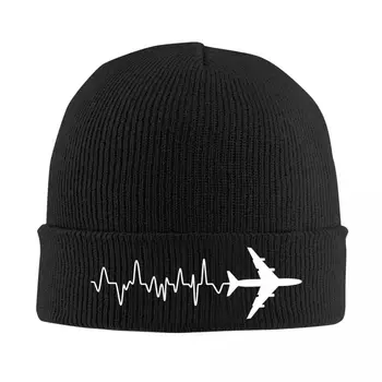 Uçak Pilot Kalp Atışı Kaput Şapka Serin Örgü Şapka Kadın Erkek Sıcak Kış Aviator Skullies Beanies Kapaklar - Görüntü 1  