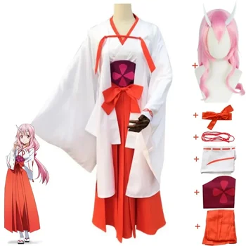 Anime Shuna O Zaman Var Reincarnated olarak Balçık Cosplay Kostüm Peruk Başlık Kimono Üniforma Cadılar Bayramı Karnaval Parti Elbise - Görüntü 1  