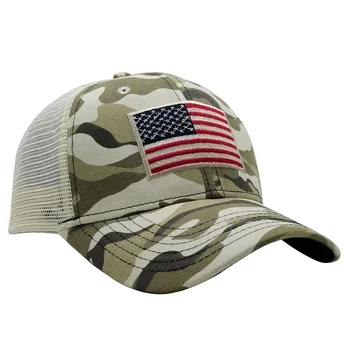 Yeni Amerikan Bayrağı Emboidered erkek ve kadın Rahat beyzbol şapkası Spor Çok Yönlü Güneş Koruyucu Örgü Şapka Açık Hip Hop Şapka - Görüntü 2  