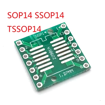 SOP14 SSOP14 TSSOP14 to DIP14 Pinboard SMD DIP Adaptörü 0.65 mm / 1.27 mm için 2.54 mm DIP Pin Pitch PCB kartı Dönüştürücü Çorap - Görüntü 1  