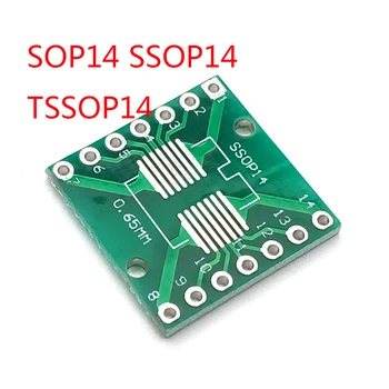 SOP14 SSOP14 TSSOP14 to DIP14 Pinboard SMD DIP Adaptörü 0.65 mm / 1.27 mm için 2.54 mm DIP Pin Pitch PCB kartı Dönüştürücü Çorap - Görüntü 2  