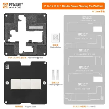 Amaoe PCB Lehimleme Platformu iPhone X-15PM Anakart Orta Katman Teneke Dikim sabit disk CPU Sabitleme ve Degumming Tamir - Görüntü 2  