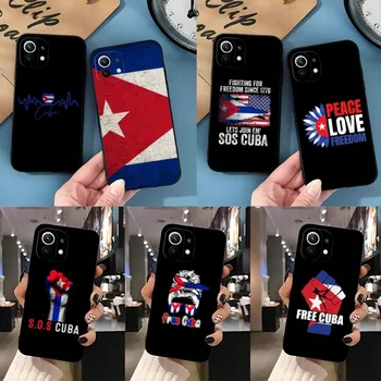 Küba Bayrağı telefon kılıfı İçin Xiaomi 11T 11X 11 11i 12 12Pro 10T 10TPro 10S 10Pro Pro Lite Ultra MIX4 SİVİL Funda Siyah Kapak - Görüntü 2  