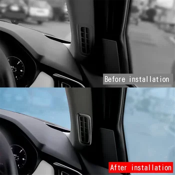 Mazda için CX-60 2022 2023 RHD Parlak Siyah Araba a Pillar Klima Çıkışı Dekoratif Çerçeve Sticker Aksesuarları - Görüntü 2  