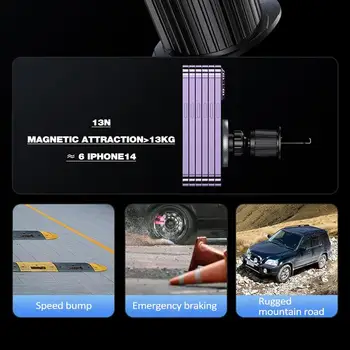 Mıknatıs Emme araç tutucu Geçmeli tip araç tutucu Hava Çıkış Braketi kablosuz cep telefonu tutacağı Esnek 360 Derece Rotasyon Araba - Görüntü 2  