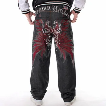 Yeni erkek Moda Nakış Baskı Şalvar Kot Erkek Renkli Çizim Baskılı Büyük Boy Erkek Jean Pantolon Hip Hop Kot Pantalon Homme - Görüntü 1  