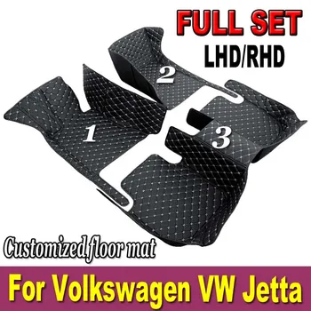 Araba Paspaslar Volkswagen VW Jetta Bora A4 1999 ~ 2004 Halı Halı Oto İç Parçaları Pad Lüks Deri Mat Araba Aksesuarları - Görüntü 1  