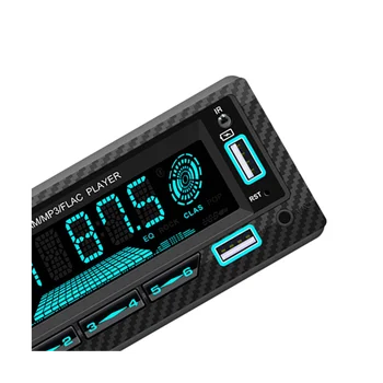 Yeni 7 renkli ışıklar FM radyo 1Din araba kablosuz Bluetooth 12 V MP3 çalar kart takılı U Disk multimedya - Görüntü 2  