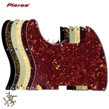 Pleroo Gitar Parçaları-ABD Standart 8 Vida Delikleri 62 Yıl Tele Telecaster Boş Gitar Pickguard Scratch Plaka - Görüntü 1  