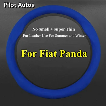 Hiçbir Koku Süper İnce Kürk Deri Fiat Panda İçin Araba direksiyon kılıfı Fit Kış Yaz Soğuk Sıcak Weman Adam - Görüntü 1  