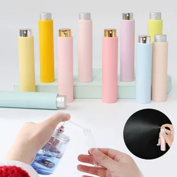 YENİ 10ml Boş Parfüm Püskürtücü Cam Kavanoz Kaplı Parfüm Örnek Dağıtıcı Şeker Renk Mini Taşınabilir Doldurulabilir Parfüm Şişesi - Görüntü 1  