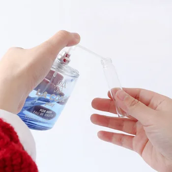 YENİ 10ml Boş Parfüm Püskürtücü Cam Kavanoz Kaplı Parfüm Örnek Dağıtıcı Şeker Renk Mini Taşınabilir Doldurulabilir Parfüm Şişesi - Görüntü 2  