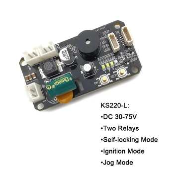 KS220-L+R558 DC30-75V Parmak İzi kontrol panosu 2 Röle Yönetici/Kullanıcı Fonksiyonu Kendinden kilitleme/Jog/Ateşleme Modu Erişim Kontrolü İçin - Görüntü 2  