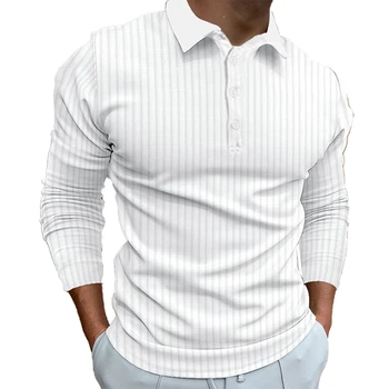 Uygun fiyatlı Marka Yeni T Shirt Erkek T Shirt Düğme Yukarı Yaka Uzun Kollu Erkek Gömlek Spor Giyim Sweetwear T Shirt Üst - Görüntü 1  
