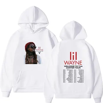 Rapçi Lil Wayne Hoş Geldiniz Tha Carter 2023 Tur Konseri Grafik Hoodie erkek Vintage Kazak Erkekler Hip Hop Büyük Boy Hoodies - Görüntü 2  