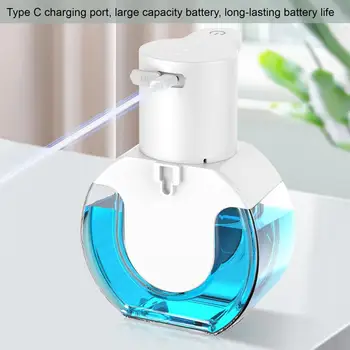 Köpük sabun sabunluğu Tip-C Şarj Edilebilir el sabunu dispenseri Serbest Duran Hızlı Köpük Otomatik Sensör El sabunu dispenseri - Görüntü 1  