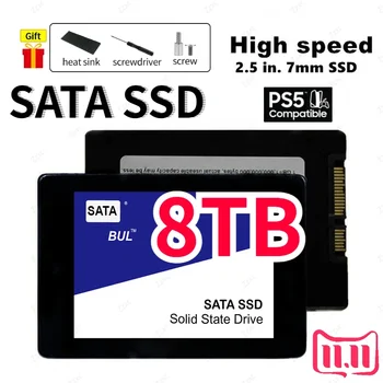 2023 Yeni SSD 8TB 4TB 1TB 500GB sabit disk Sata3 2.5 İnç Ssd TLC PS4 PS5 Dahili Katı Hal Sürücüler Dizüstü ve Masaüstü için - Görüntü 2  