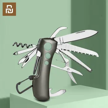 Youpin GHK Kamp hayatta kalma bıçağı 15 İn 1 Paslanmaz Çelik İsviçre Mini Katlanır Anahtarlık Bıçak Çok fonksiyonlu EDC Katlanır Bıçaklar Yeni - Görüntü 1  