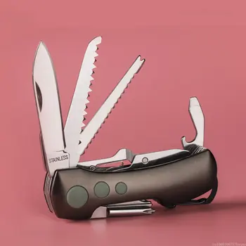 Youpin GHK Kamp hayatta kalma bıçağı 15 İn 1 Paslanmaz Çelik İsviçre Mini Katlanır Anahtarlık Bıçak Çok fonksiyonlu EDC Katlanır Bıçaklar Yeni - Görüntü 2  