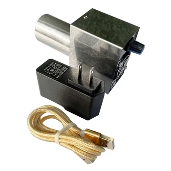 Güçlü Çift Fan 12V Fan USB kablosu ve Güç Adaptörü AC100 - 240V 50 / 60Hz Kamp Barbekü için Metal Eritme R9UF - Görüntü 1  