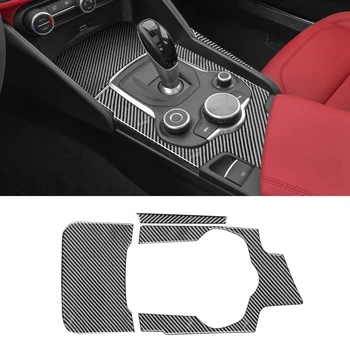 Araba Merkezi Konsol Kapak Trim Sticker Vites Paneli Alfa Romeo Giulia 2015-2023 İçin - Görüntü 1  
